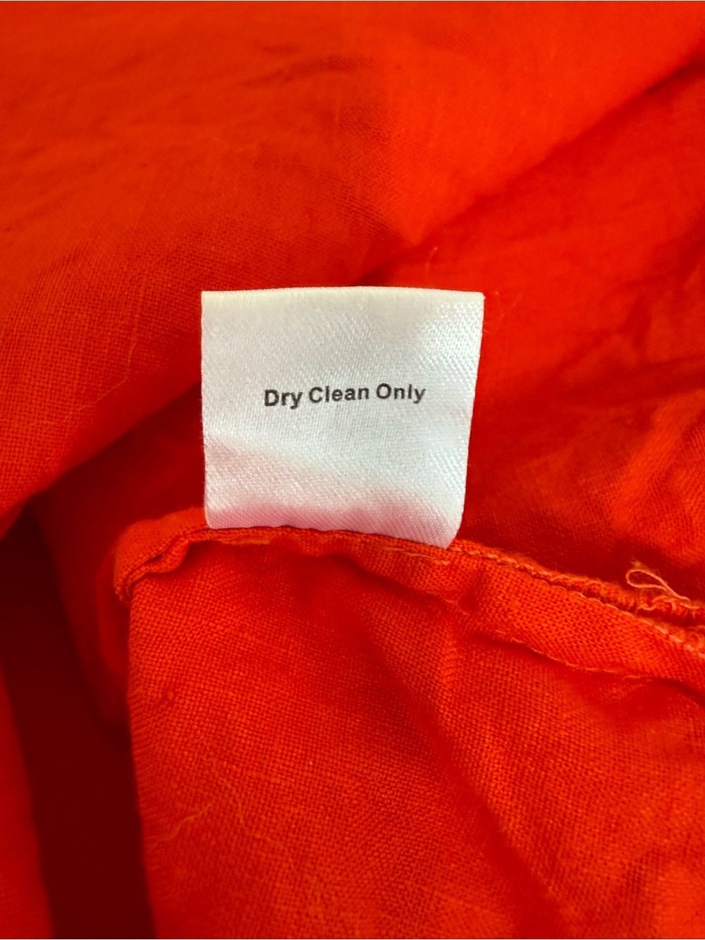 Ann Mashburn Women’s sleeveless linen top ruffle collar Tomato Red SIZE MEDIUM - Picture 4 of 9